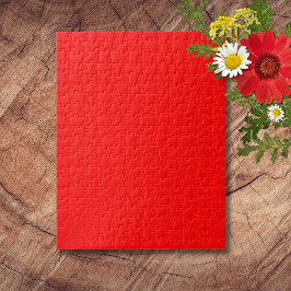 Rode effen kleur | Klassiek | Elegant | Trendy Legpuzzel