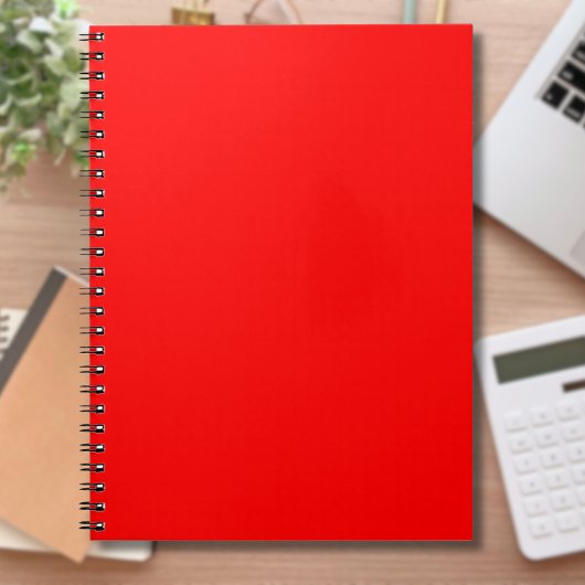 Rode effen kleur | Klassiek | Elegant | Trendy Notitieboek