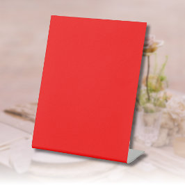 Rode effen kleur | Klassiek | Elegant | Trendy Reclamebord Met Voetstuk