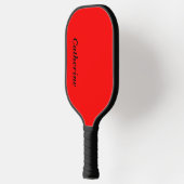 Rode effen kleur | Klassiek gepersonaliseerd Pickleball Paddle (Links)