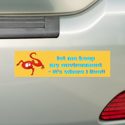 Rode eft Newt bumper sticker (Op auto)