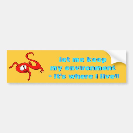 Rode eft Newt bumper sticker (Voorkant)