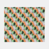 Rode Eft Oranje Salamander Dierpatroon     Fleece Deken (Voorkant (Horizontaal))