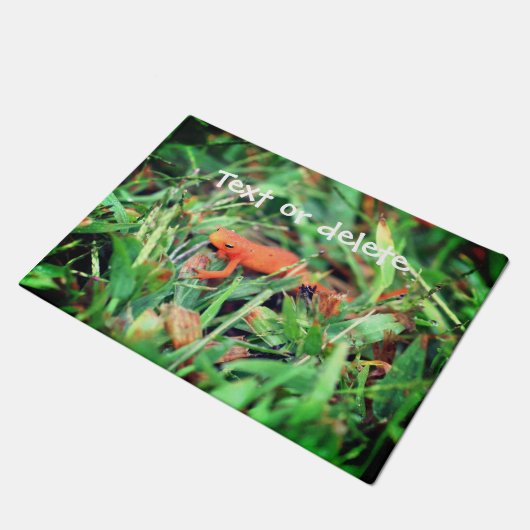 Rode Eft Oranje Salamander Natuur gepersonaliseerd Deurmat (Schuin)
