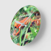 Rode Eft Oranje Salamander Natuur gepersonaliseerd Ronde Klok (Hoek)