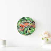 Rode Eft Oranje Salamander Natuur gepersonaliseerd Ronde Klok (Huis)