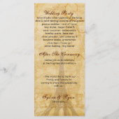 rode  Eiffeltoren Paris huwelijksprogramma Programmakaart (Achterkant)