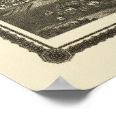 Rode eik, IA Panorama Map - 1875 Poster (Hoek)