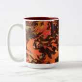 Rode eikenbladeren, Wisconsin Tweekleurige Koffiemok (Links)