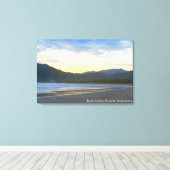Rode Eiland Strand Zonsondergang Landschap Reis Fo Canvas Afdruk (Insitu (Houten vloer))