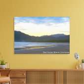 Rode Eiland Strand Zonsondergang Landschap Reis Fo Canvas Afdruk (Insitu (Woonkamer))