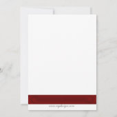 rode elegant Corporate Party Invitation Kaart (Achterkant)