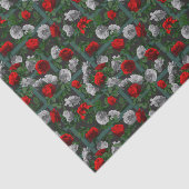 Rode Elegant Floral Rozen Tissuepapier (Detail)