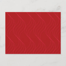Rode, elegante, eenvoudige, moderne, coole, golven briefkaart