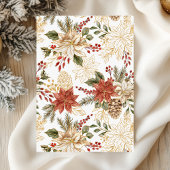 Rode elegante foto gevouwen kerst feestdagen kaart