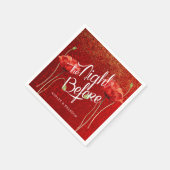 Rode Elegante Glitter The Night Before Servetten (Hoek)