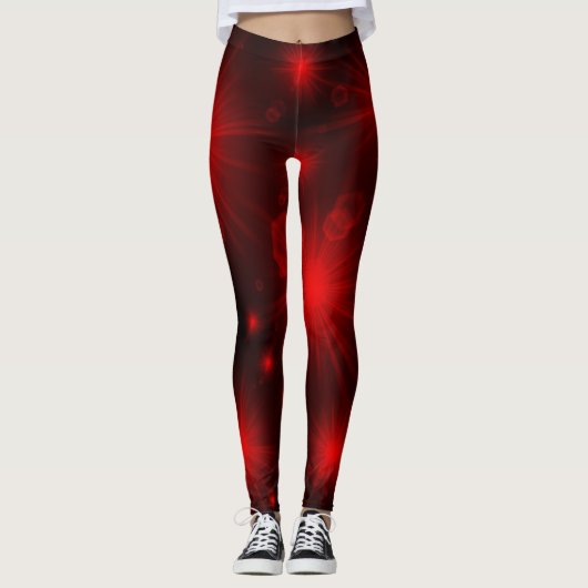 rode elegante legging gekleurd feestelijk modern (Voorkant)
