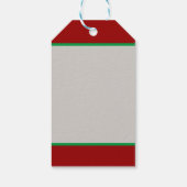 Rode elegante Merry Christmas kalligrafie minimali Cadeaulabel (Achterkant)