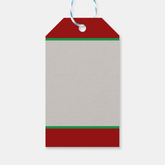 Rode elegante Merry Christmas kalligrafie minimali Cadeaulabel (Achterkant)