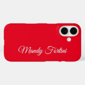 Rode Elegante Minimalistische Kalligrafie Case-Mate iPhone Case (Achterkant (horizontaal))