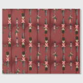 Rode Elegante Notenkraker Soldiers Ballerina's Cadeaupapier (Vlak)