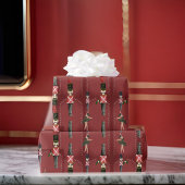 Rode Elegante Notenkraker Soldiers Ballerina's Cadeaupapier