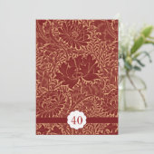 rode elegante retro trouwdag uitnodigingen (Staand voorkant)