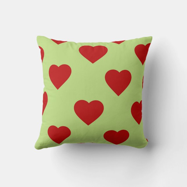 Rode Elegante Schattige Gezellige Moderne Romantis Kussen (Achterkant)