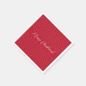 Rode Elegante Script Servet (Hoek)