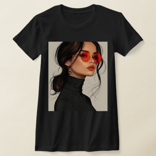 Rode Elegantie T-shirt (Laagn)