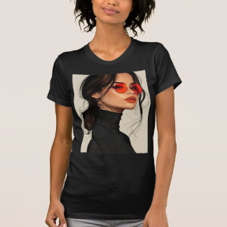 Rode Elegantie T-shirt
