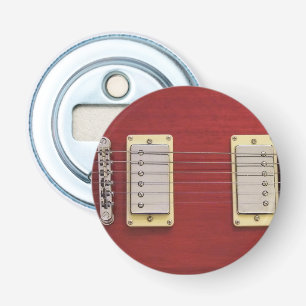 Rode elektrische gitaar button flesopener