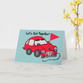 Rode elektrische Kaart voor de geboorte van een au (Gele Bloem)