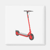 Rode elektrische scooter magneet (Voorkant)