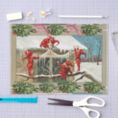 RODE ELFEN, KERSTDECOR MET IJSJES Mistletoes Tissuepapier (Craft)