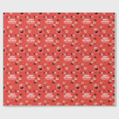 Rode Elmo Gezichten Patroon Cadeaupapier (Vlak)