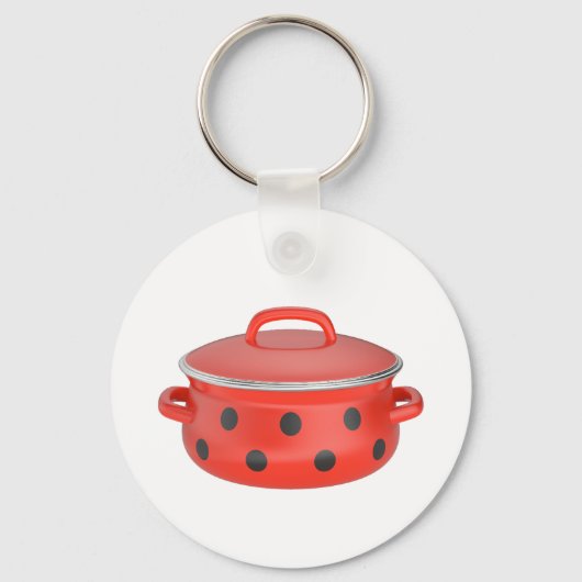 Rode email kookpot sleutelhanger (Voorkant)