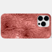 RODE EMBOSSED METALLIC LOOK ORNAMATION Case-Mate iPhone CASE (Achterkant (horizontaal))