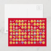 rode emoji briefkaart (Voorkant / Achterkant)