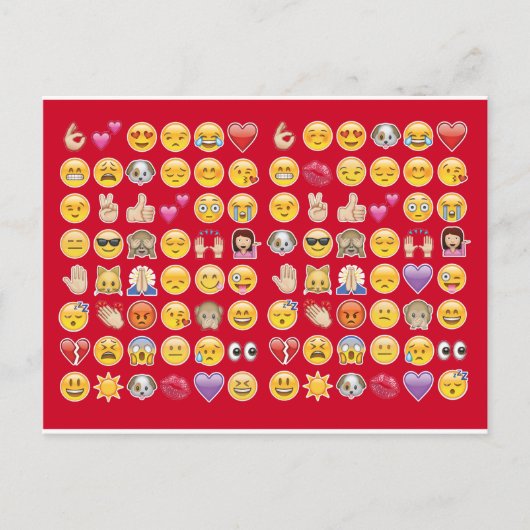 rode emoji briefkaart (Voorkant)