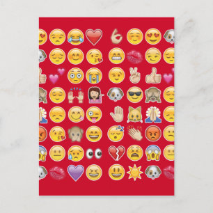 rode emoji briefkaart