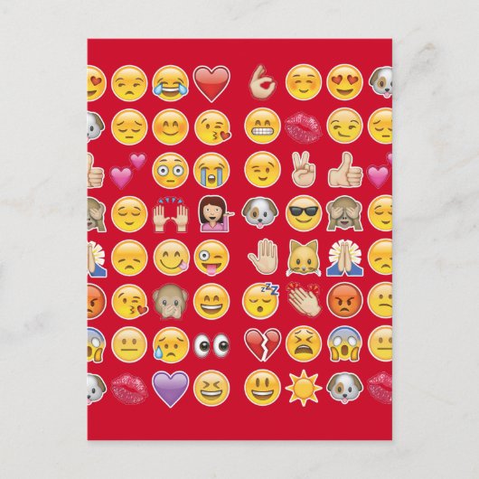 rode emoji briefkaart (Voorkant)