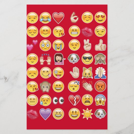 rode emoji briefpapier (Voorkant)