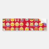 rode emoji bumpersticker (Voorkant)