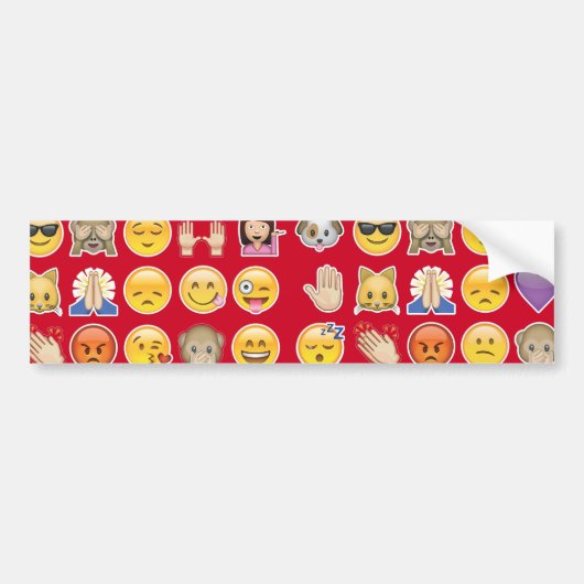 rode emoji bumpersticker (Voorkant)
