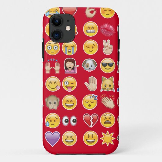 rode emoji Case-Mate iPhone case (Achterkant)