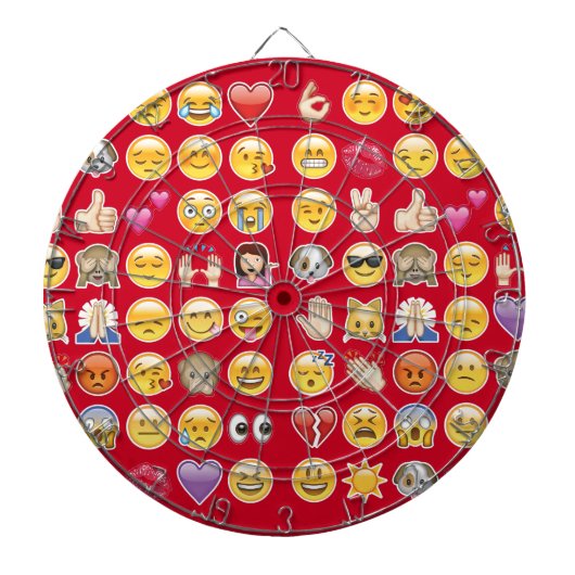 rode emoji dartbord (Voorkant)