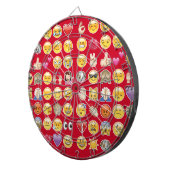 rode emoji dartbord (Voorkant Rechts)