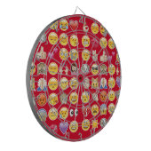 rode emoji dartbord (Voorkant Links)