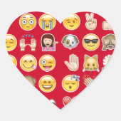 rode emoji hart sticker (Voorkant)